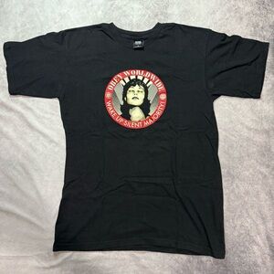 Obey Black T-Shirt with Red Graphic